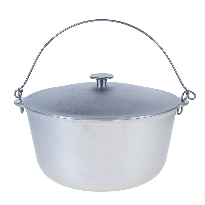 Казан походный 10л "Туризм" с крышкой и 2 ручками