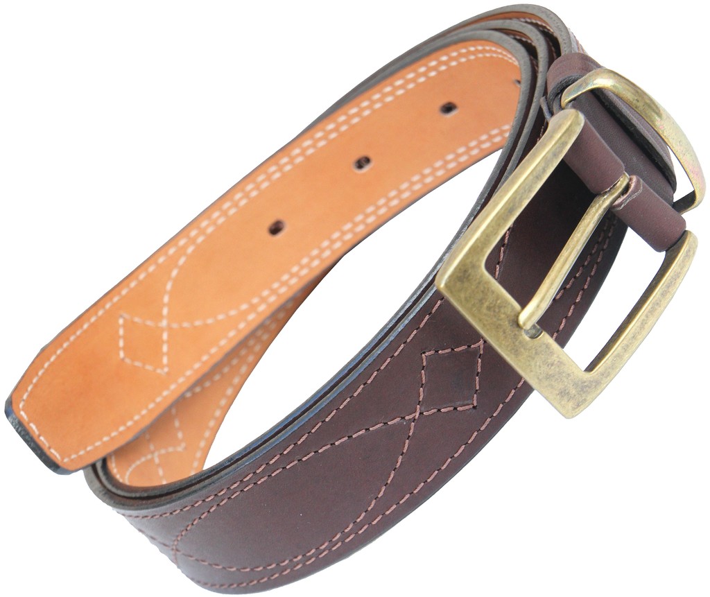 Ремень брючный, коричн., 35 мм.