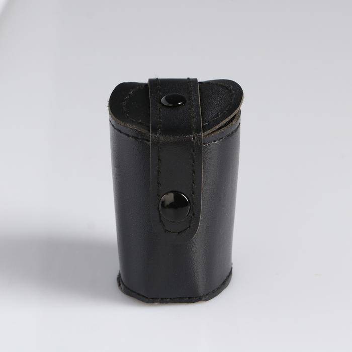 Набор рюмок в черном чехле из экокожи (4шт) 30мл