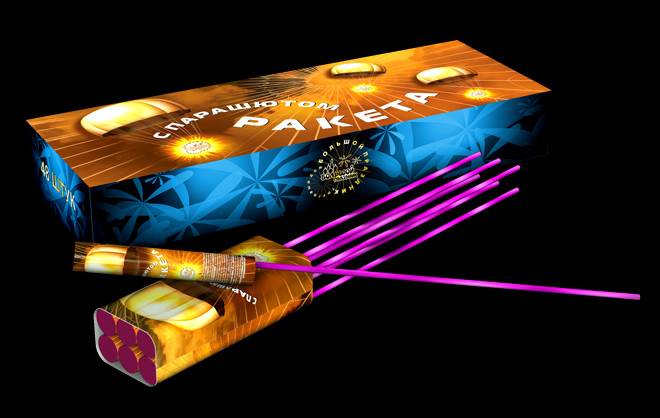 Ракета с парашютом (6 шт.)